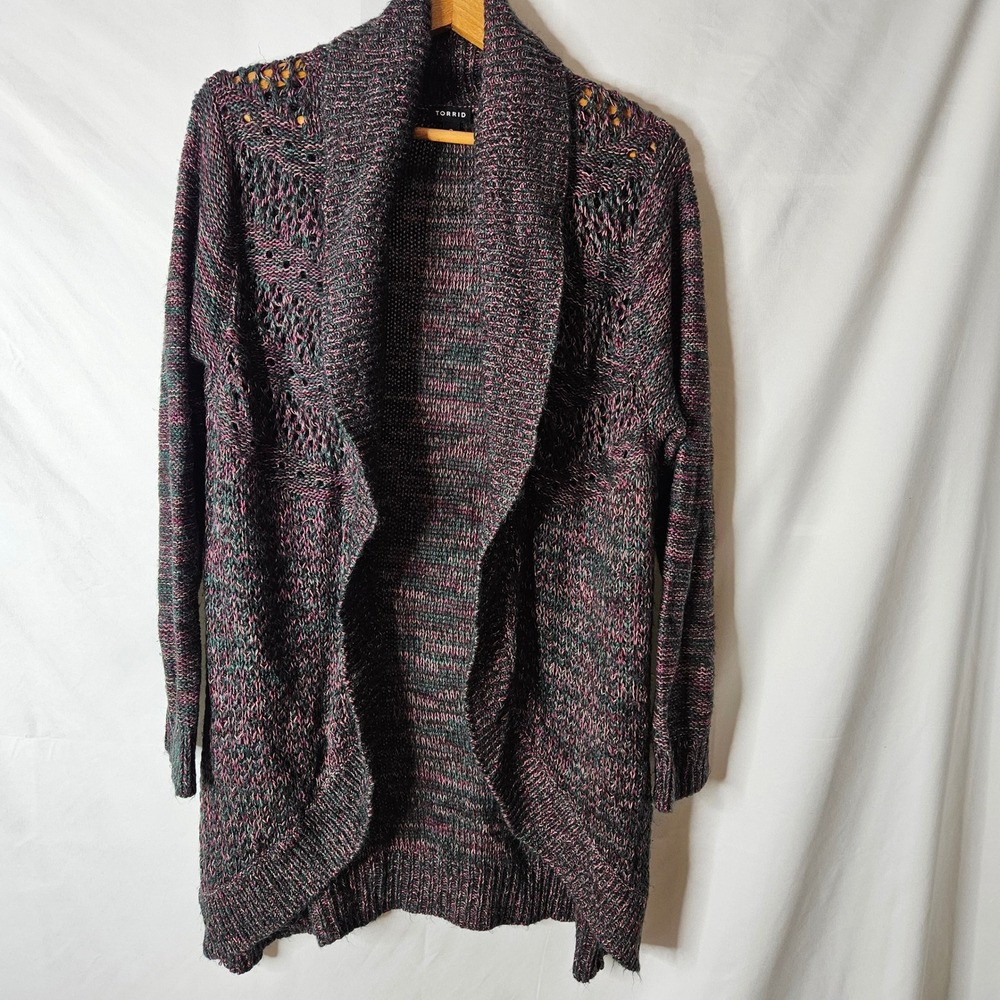 Torrid Marled Open Front Cardigan Sweater sz‎ 2